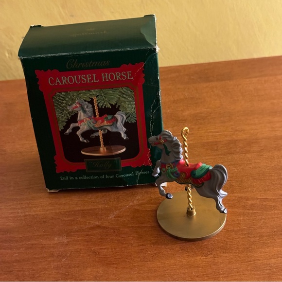 Hallmark Other - Hallmark Keepsake Ornament Holly Christmas Carousel Horse 2nd in Collection 1989